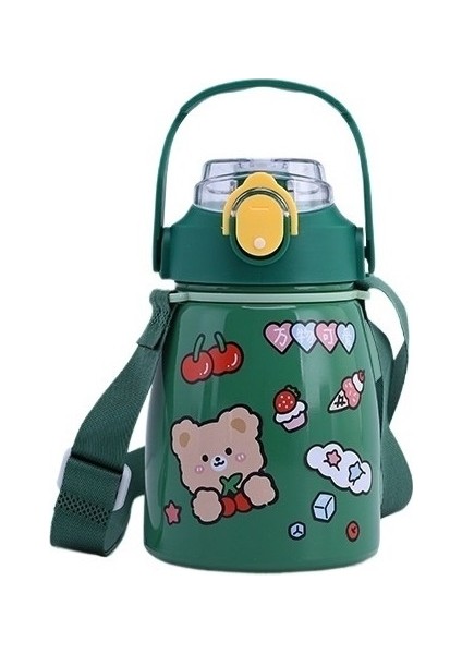 Sevimli Termos Paslanmaz Çelik Su Bardağı Öğrenci Göbek Kupası (Yurt Dışından)