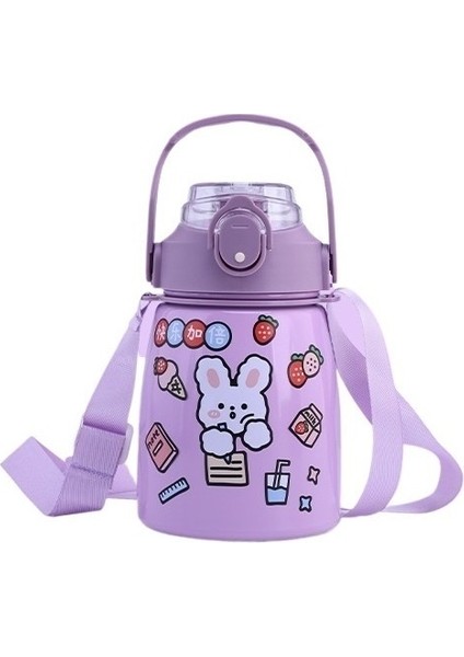 Sevimli Termos Paslanmaz Çelik Su Bardağı Öğrenci Göbek Kupası (Yurt Dışından)