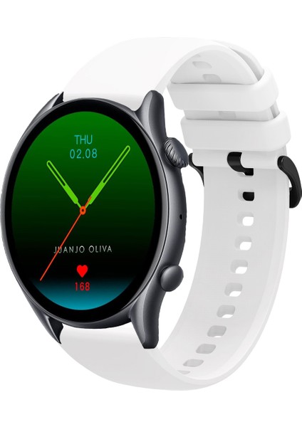 Amazfit Gtr3 ve Gtr3 Pro Uyumlu Kordon Yumuşak Dokulu Soft Renk Tokalı Silikon Kayış