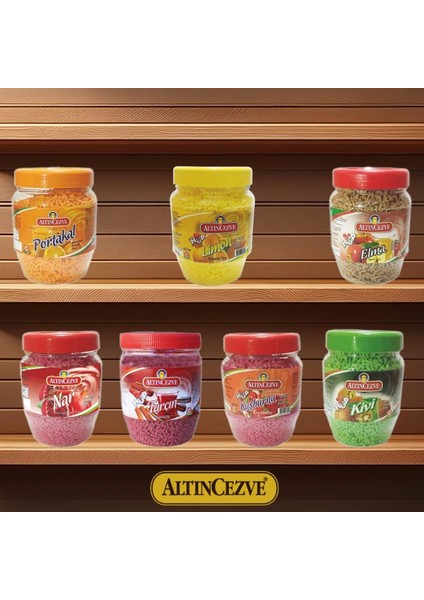 Granül Oralet 7'li Paket 300GR x 7 Adet (Portakal,limon,kuşburnu,kivi,elma,nar,tarçın)