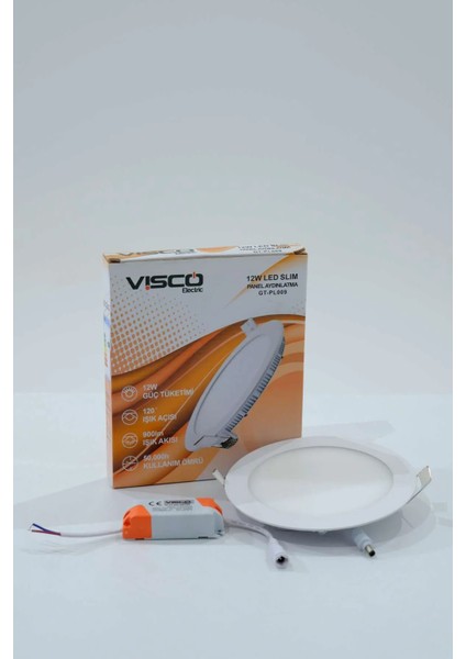 Visco 12W LED Slim Panel IP20 Beyaz(Ölçüler Açıklamada)