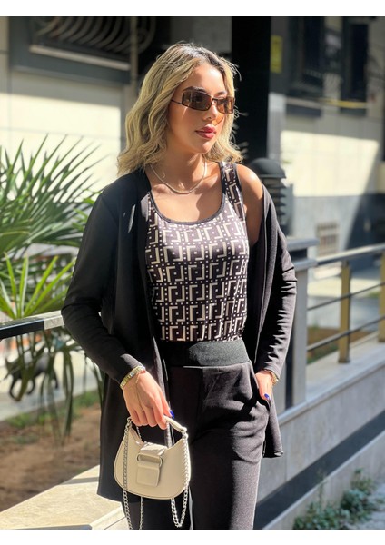 Kadın Uzun Kollukrep Üçlü Takım modelleri