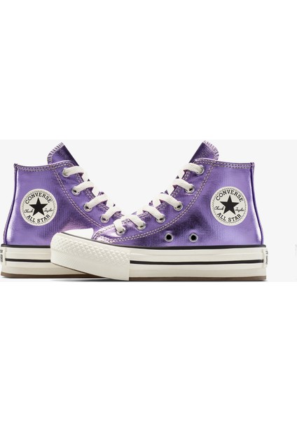 Chuck Taylor All Star Eva Lift Platform Metallic Çocuk Mor Sneaker indirimleri