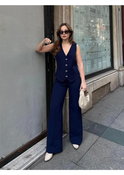 Kurdele Düğmeli Tasarım Yelek Pantolon Takım Premium Kalite modelleri
