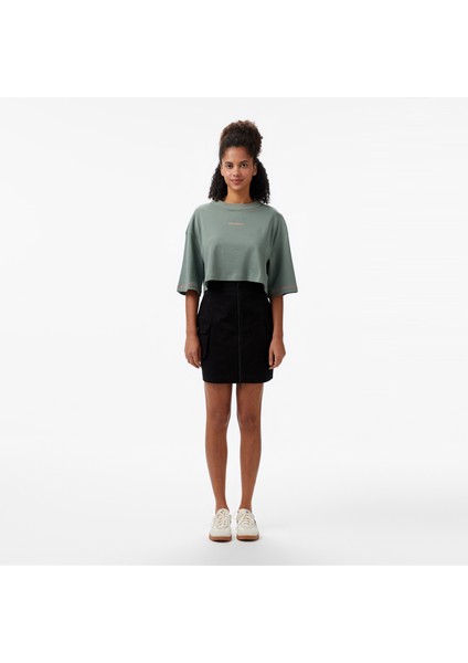 Star Chevron Baskılı Kadın Yeşil T-Shirt modelleri