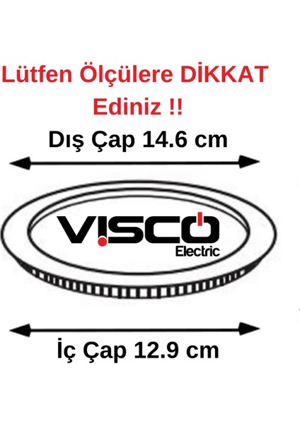 Visco 9W LED Slim Panel Gün Işığı 3000K(ÖLÇÜLER Açıklamada) fiyatları