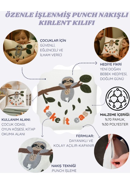 Tembel Hayvan Kırlent Kılıfı fiyatları