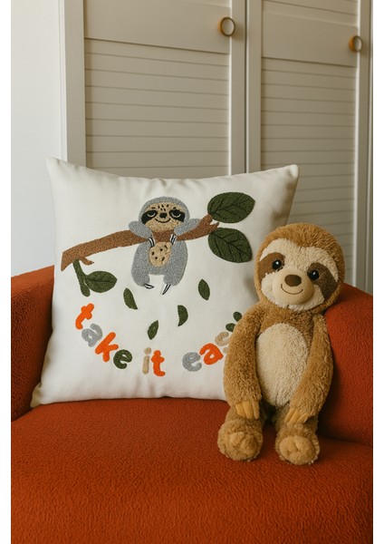 Tembel Hayvan Kırlent Kılıfı