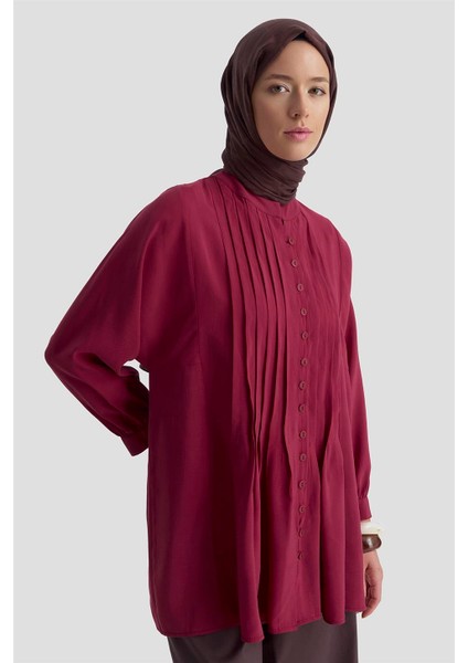 Tunik 25YD9169 Bordo modelleri