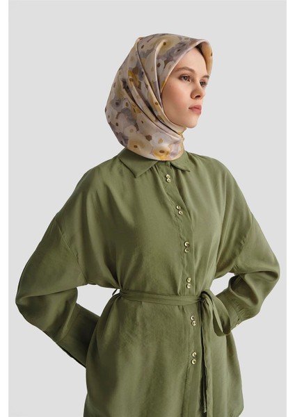 Kemer Detaylı Tunik 25KD9009 Haki modelleri