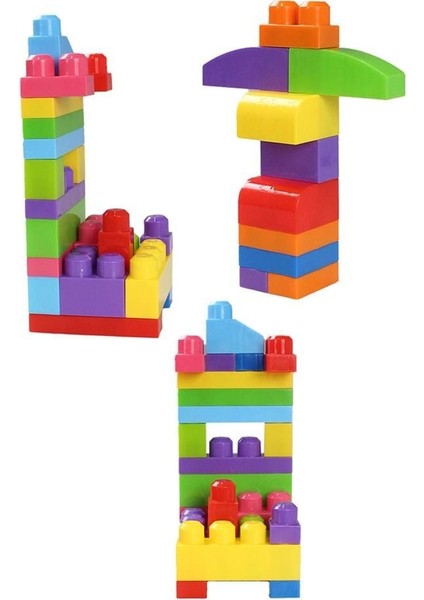 Play Blox Yapı Oyuncakları 56 Parça Kovalı Parlak Renkler Mega Blok Seti 3042 modelleri