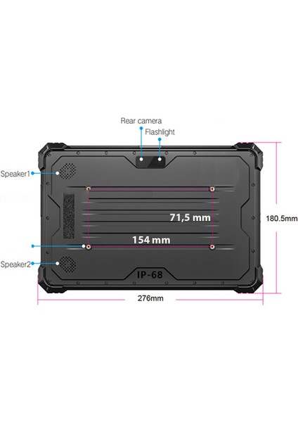 Winpad P04 10.1 İnç Ekran Intel N5100 İşlemci 8gb 128GB Win11 Pro Rugged Tablet PC modelleri