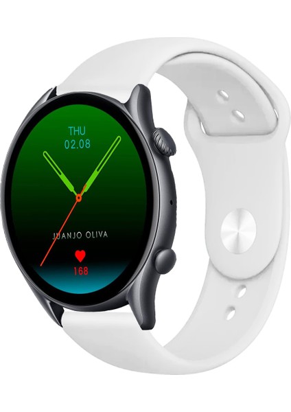 Amazfit Gtr 3 ve Gtr 3 Pro Akıllı Saat Uyumlu Yumuşak Dokulu Silikon Kordon Kayış