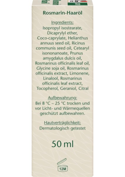 Pure Biberiye Yağı Içeren Saç Bakım Yağı - 50 ml