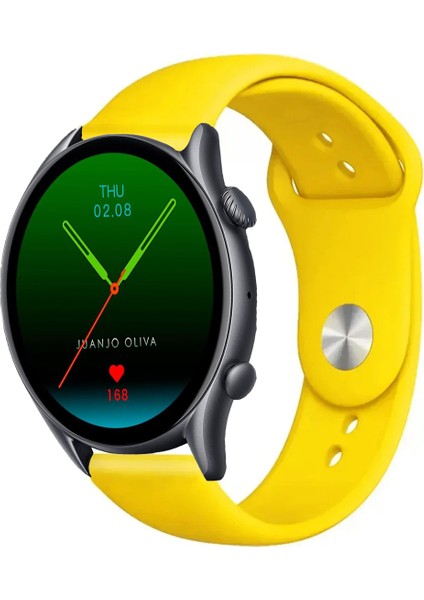Amazfit Gtr 3 ve Gtr 3 Pro Akıllı Saat Uyumlu Yumuşak Dokulu Silikon Kordon Kayış