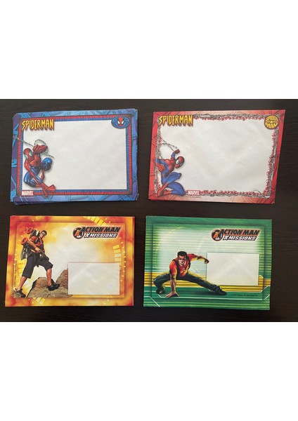 Kahraman Temalı Zarf Seti – 4 Adet