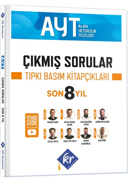 AYT Çıkmış Sorular Son 8 Yıl Tıpkı Basım Kitapçıkları KR Akademi Yayınları