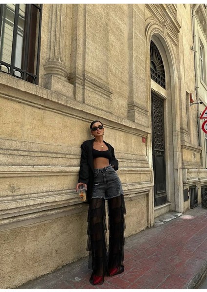 Tasarım Pinterst Model Kot Pantolon Jeans Ithal Kumaş Kalite Palazzo Pantolon fırsatları