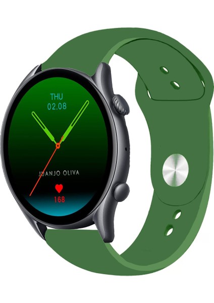 Amazfit Gtr 3 ve Gtr 3 Pro Akıllı Saat Uyumlu Yumuşak Dokulu Silikon Kordon Kayış