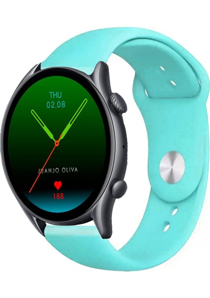 Amazfit Gtr 3 ve Gtr 3 Pro Akıllı Saat Uyumlu Yumuşak Dokulu Silikon Kordon Kayış