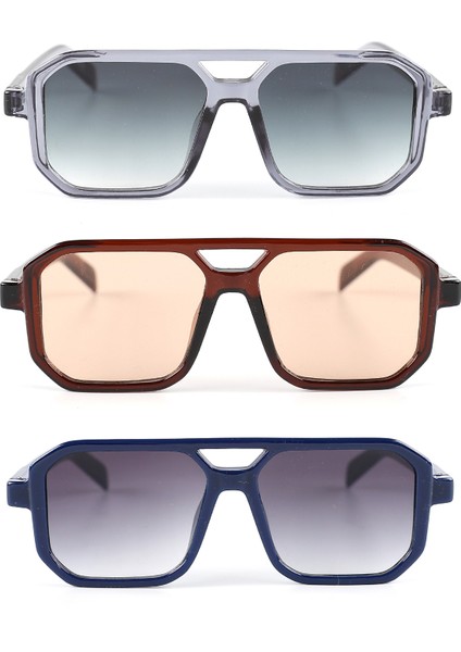 3lü Avantaj Seti Unisex Retro UV400 Güneş Gözlüğü 23001-1 fiyatları