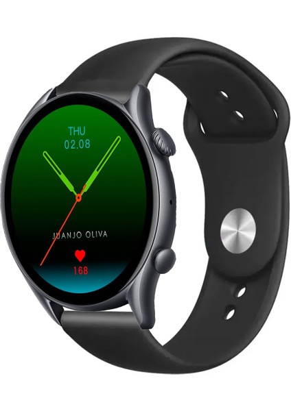 Amazfit Gtr 3 ve Gtr 3 Pro Akıllı Saat Uyumlu Yumuşak Dokulu Silikon Kordon Kayış