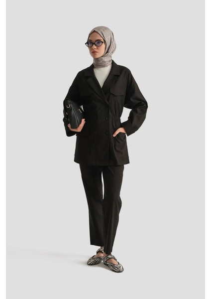 Keten Takım 25YD9158 Siyah