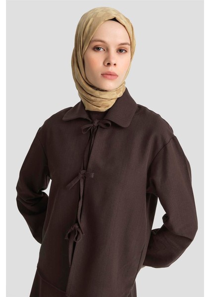 Fiyonk Detaylı 3'lü Keten Takım 25Y6049 Kakao fiyatları