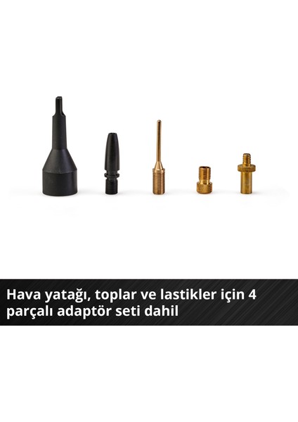 PRESSITO 18/25 Power X-Change Hibrit Kompresör (18 V, Güç Kablosu veya Akü ile Çalışır, Maks. 11 bar, 4-parçalı Adaptör Seti ve 2 Hortum dahil, Akü dahil değildir) - 4020430 modelleri