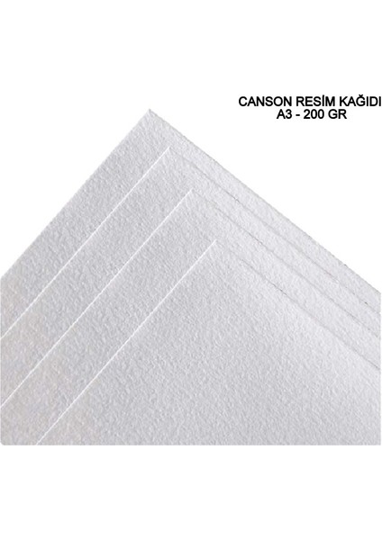 Resim Kağıdı, Sulu Boya Kağıdı, A3 (297X420MM) 200GR-10 Sayfa