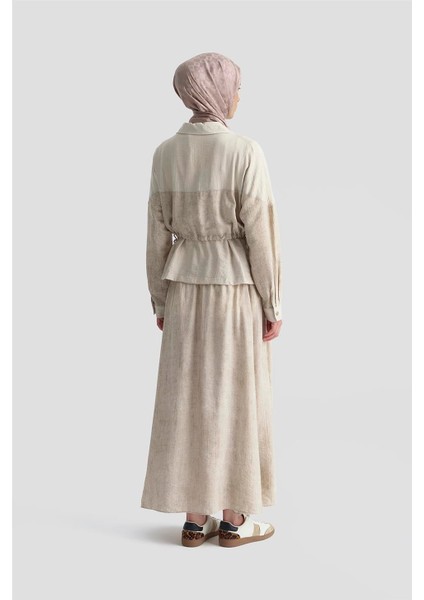 Efekt Kumaşlı Ceketli Takım 25K6105 Vizon fırsatları