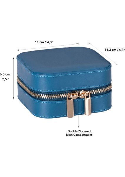 Gerçek Deri Seyahat Boy Takı Organizer Kutusu, Mücevher Aksesuar Çantası, Küpe Kolye Yüzük Düzenleyici modelleri