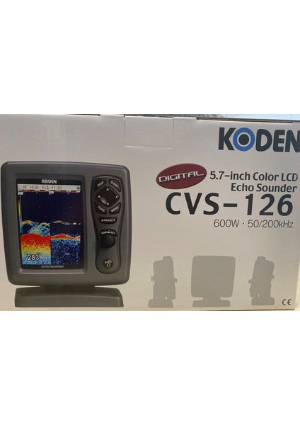 Cvs 126 E 5.7" Renkli LCD Balık Bulucu – 600W ÇIKIŞ GÜCÜ ve ÇİFT FREKANSLI (50/200kHz), IPX5 su geçirmezlik / 500T-3B Dönüştürücüsü ile Birlikte