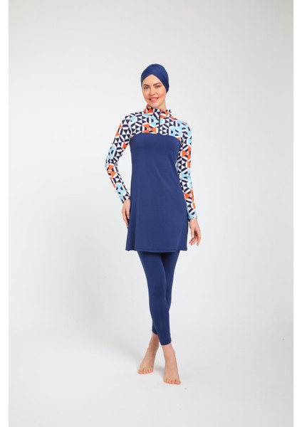 Tam Kapalı Yarım Fermuarlı Tesettür Mayo fiyatları