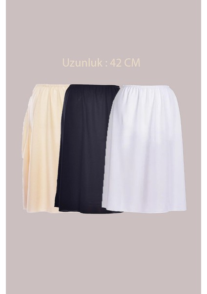 Kadın Etek Altı Midi Boy Jüpon Astar
