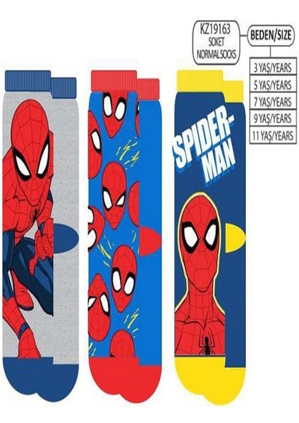Spıderman Erkek Çocuk Havlu Soket Çorap Karışık Desen Tekli modelleri