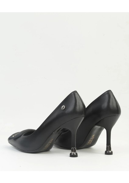 PC-54029 Z Siyah Kadın Topuklu Ayakkabı