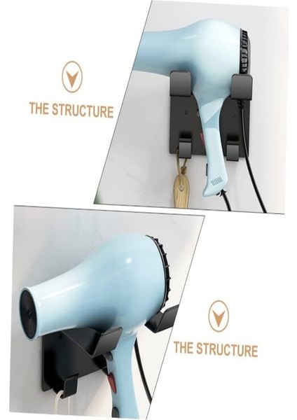 Saç Kurutma Makinesi Askı Tutucusu Siyah Metal & Saklama - Sağlam ve Yerden Tasarruf Sağlar fiyatları