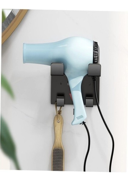 Saç Kurutma Makinesi Askı Tutucusu Siyah Metal & Saklama - Sağlam ve Yerden Tasarruf Sağlar fırsatları