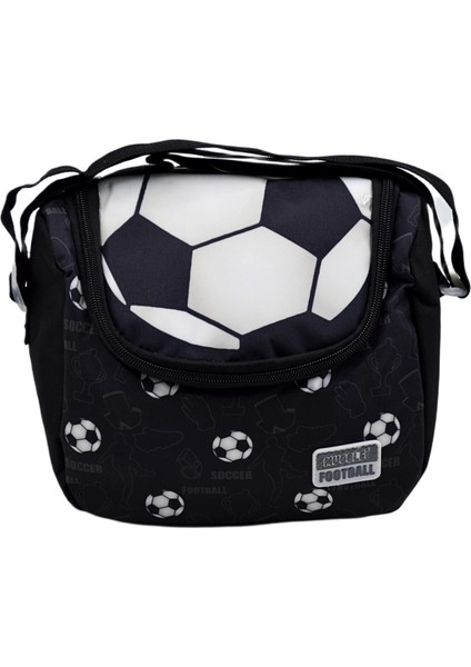 3 Bölmeli Silver Football Okul Çantası + Beslenme Çantası + Kalemlik Siyah 3 Lü Set fırsatları