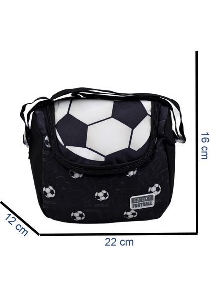 3 Bölmeli Silver Football Okul Çantası + Beslenme Çantası + Kalemlik Siyah 3 Lü Set indirimleri