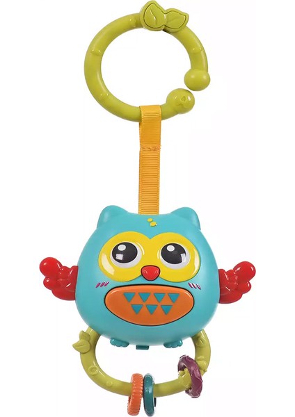 Işıklı Sesli Pilli Halkalı Çıngırak Sevimli Baykuş Duyusal Oyuncak