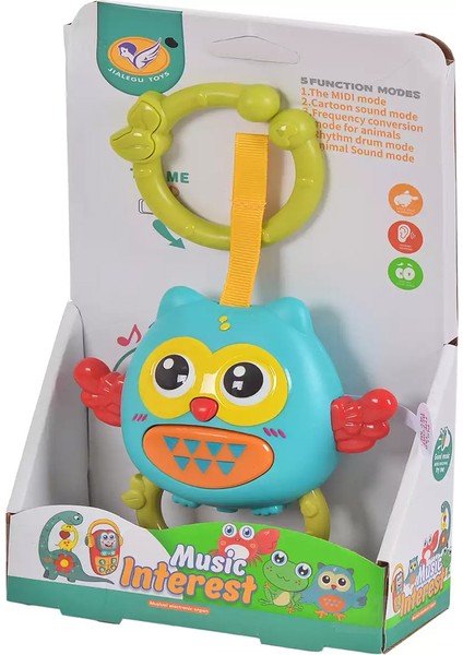 Işıklı Sesli Pilli Halkalı Çıngırak Sevimli Baykuş Duyusal Oyuncak modelleri