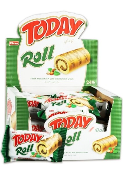 Today Swıss Roll Fındık Kremalı Kek 35 gr 24 Adet (1 Kutu)