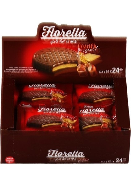 Fiorella Fındık Kremalı Çikolatalı Bisküvi 22,5 gr 24'lü (1 Kutu) modelleri