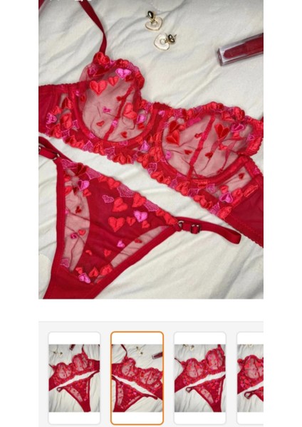 Bahar Dallı Tül Sütyen Takım