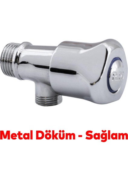 Taharet Musluğu Çevirmeli Döküm Metal Rezervuar Ara Musluk Wc Klozet Alafranga Flex Hortum Bağlantı fırsatları