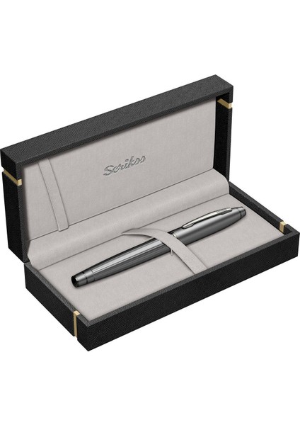 & WizDesign 350 Dolma Kalem Mat Antrasit M Uç LÜKS KUTULU / ÖMÜR BOYU GARANTİLİ / KİŞİSELLEŞTİRİLEBİLİR