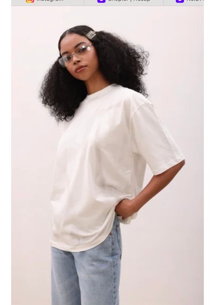 Basic Geçiş Baskılı Oversize T-Shirt