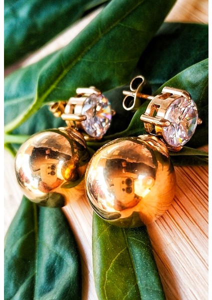 Gold Renk Lüks Gösterişli Figürlü Küpe